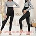 AMIYOYO Damen Umstandsleggings High Waist Schwangerschaftsleggings Blickdicht Umstandshose Freizeithose Stretch Umstandsmode für Schwangere Lang