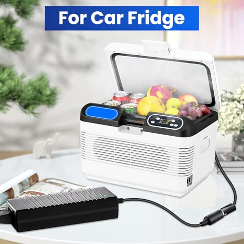 KFZ Netzadapter, 15A 180W Wechselrichter Adapter mit 1.5m Zigarettenanzünder Steckdose Spannungswandler AC auf DC 240V auf 12V, für Autokühlschränke, Reifenfüller, Auto-Handstaubsauger