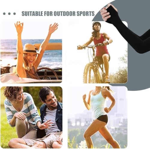 Image of Zibuyu Sun Protection Arm Sleeves for Men, Stylish Combo Bandana Biker Arm Sleeves for Men & Women, UPF 50 Hand Cover for Cycling, Basketball, Football, Golf, Cricket, Outdoor Sports
