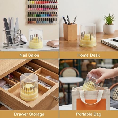 Estuche para brocas de taladro de uñas, organizador 48 agujeros miniatura 7