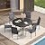 VICLLAX Stackable Patio Chair Set of 2, Lawn Chairs with High Back, Outdoor Dining Chairs for Outside, Poolside and Garden, Dark Grey