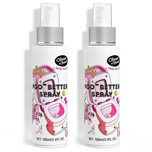 Clean-n-Fresh Toilet Spray, Wild Peony Scent, Bathroom Odor Eliminator &