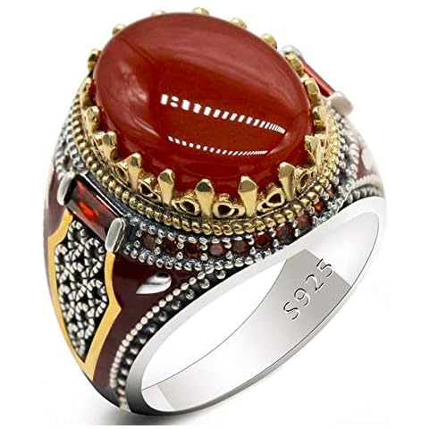 S925 Sterling Silver Onyx Ring for Men Cover
