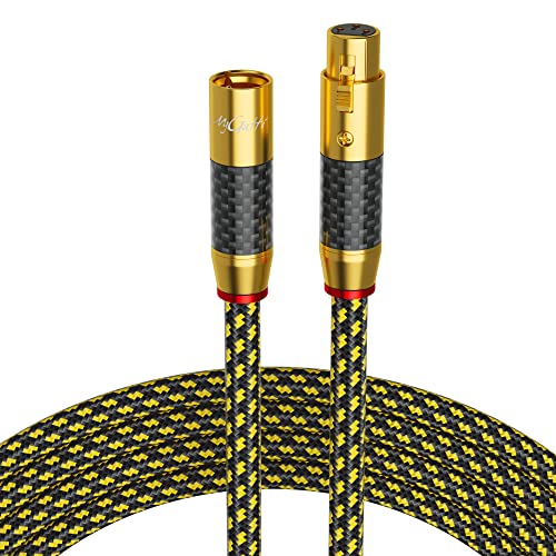 Mygatti MYG-XLR-MM-20FT Hi-Fi Xlr To Xlr Microphone Cable 20 Feet, Xlr Male To Female Cable, 3 Pin Balanced Xlr Cable, 16Awg Silver Plated Copper, Multiple Shield, Nylon Braided Cord For Real Hifi System, Audiophiles cover