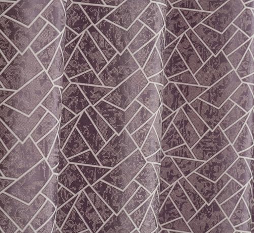 Image of Room Darkening Curtains for Door & Windows, Living Room, Bedroom, Eyelet, Parda, Printed, Pack of 2, Lavender, 4 x 5 Feet