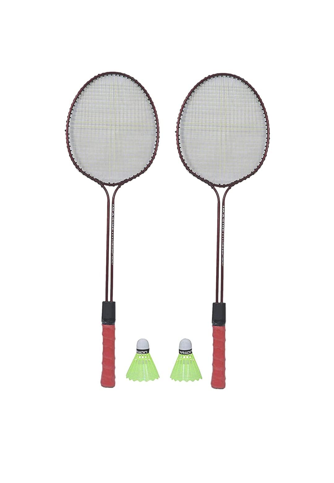 LARA BR-01 Badminton Racket Pack of 2 Piece Double Shaft Full Cover with 2 Piece Plastic Shuttles Idol for Youth and Adult (B0B2LRT137) Amazon Price History, Amazon Price Tracker