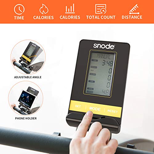 image for SNODE Bluetooth Magnetic Rowing Machine Rower with Bluetooth Heart Rat