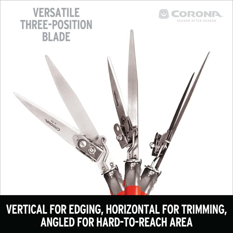 Easy-to-set safety lock on Corona grass shears