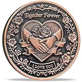 I Love You Challenge Coin - Romantic for Him Her - Souvenir for Husband Wife Boyfriend Girlfriend - Valentine's Day Keepsake