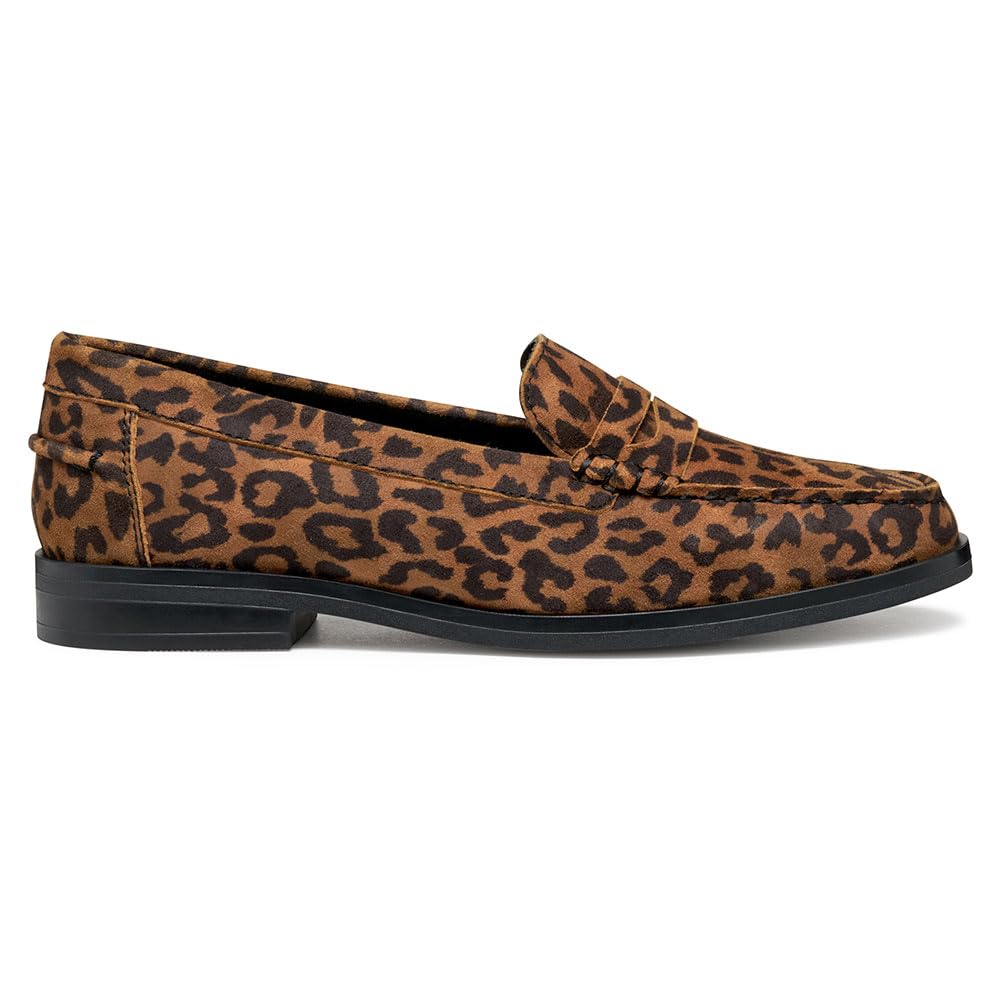 Geox Women's D CLORIDIE Loafer, Brown, 38.5 EU, Brown, 5.5 UK