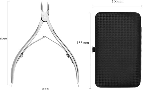 Miniatura 4 de Juego de 9 piezas de cortaúñas para dedos de los pies, negro para mujeres y hombres, uñas gruesas y duras, kit de aseo de uñas, exfoliación y