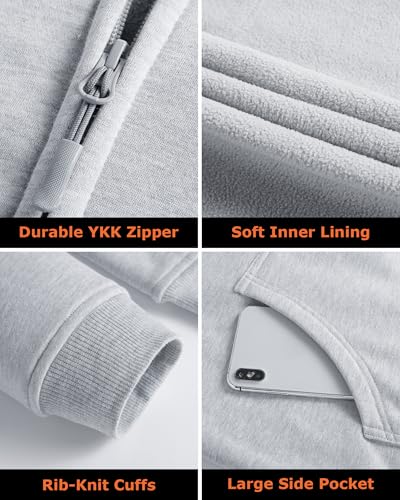 Image of Venustas Unisex Heated Hoodie with Battery, Full-Zip Heated Jacket for Women and Men