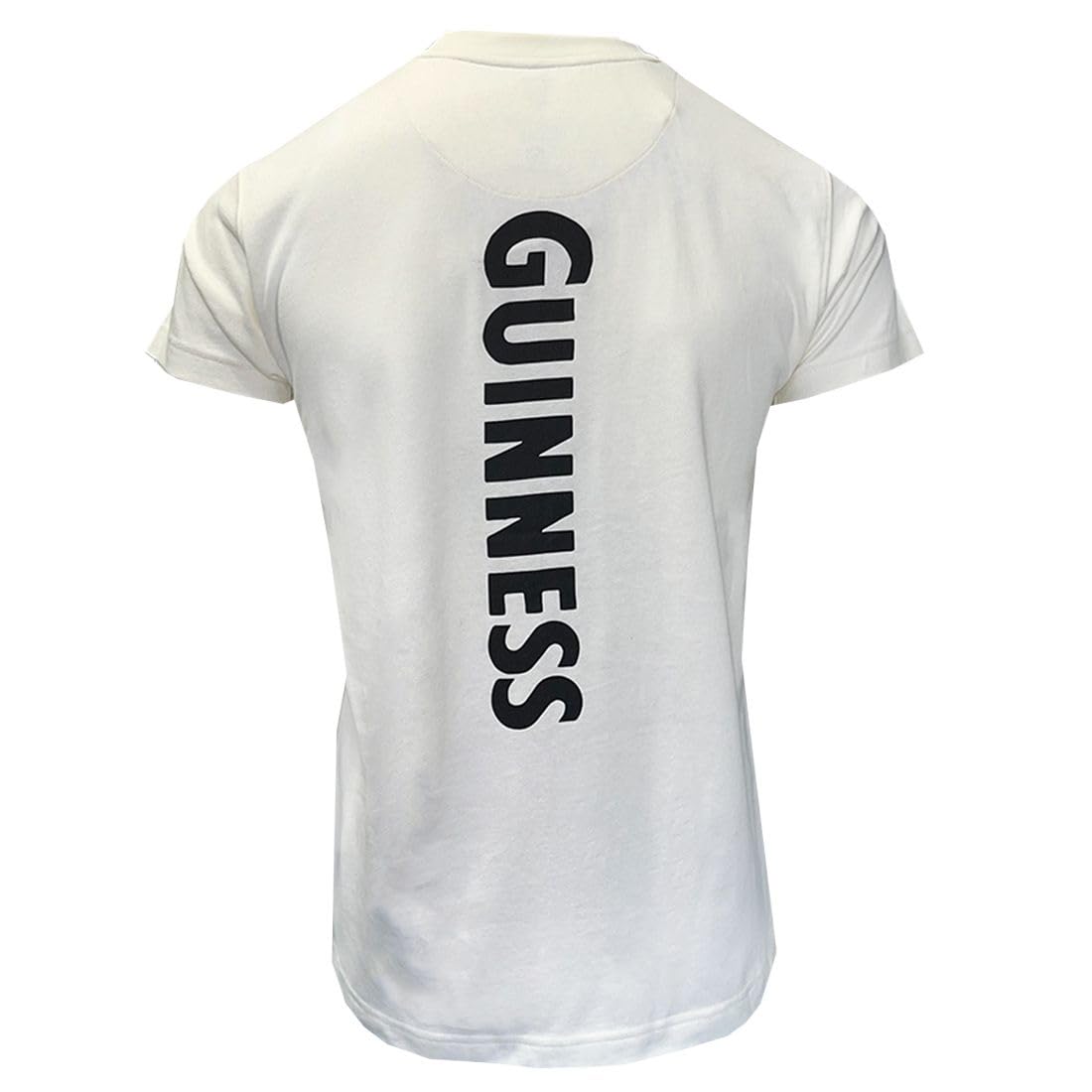 Guinness - Smiling Pint T-Shirt Cream/Black - G1365 (UK, Alpha, M, Regular, Regular, Cream)