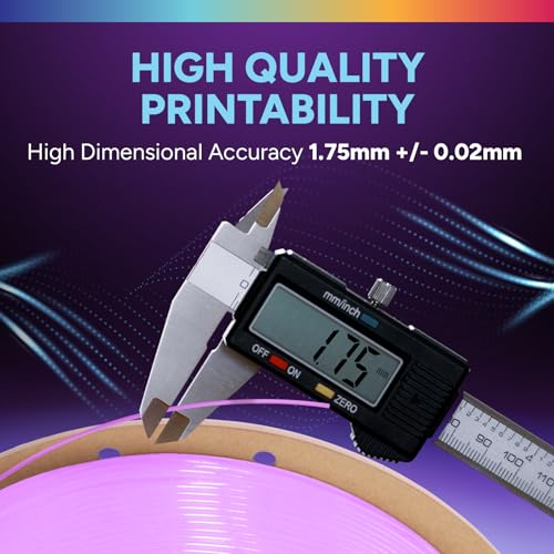 Image of OVERTURE TPU High Speed Filament 1.75mm Flexible Roll, 95A Soft 3D Printer Filament, 1kg Spool (2.2 lbs), Fit Most FDM Printer (HS TPU Luminous Pink)