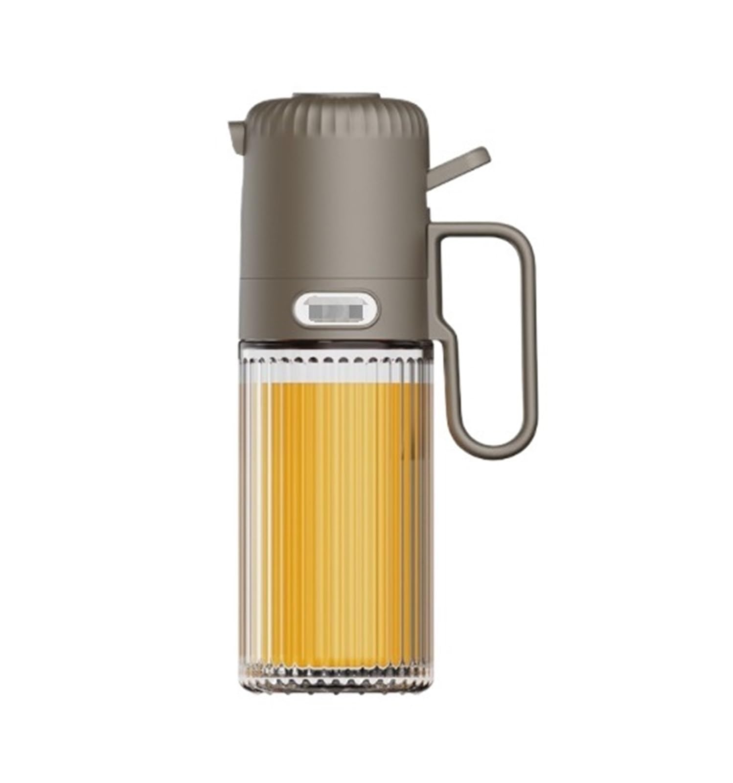 Dispenser Olio d'Oliva e Aceto 2 In 1 Spruzzatore E Distributore Di Olio In Vetro For Uso Domestico For Friggere E Grigliare Oliera da Tavola(Bruin)