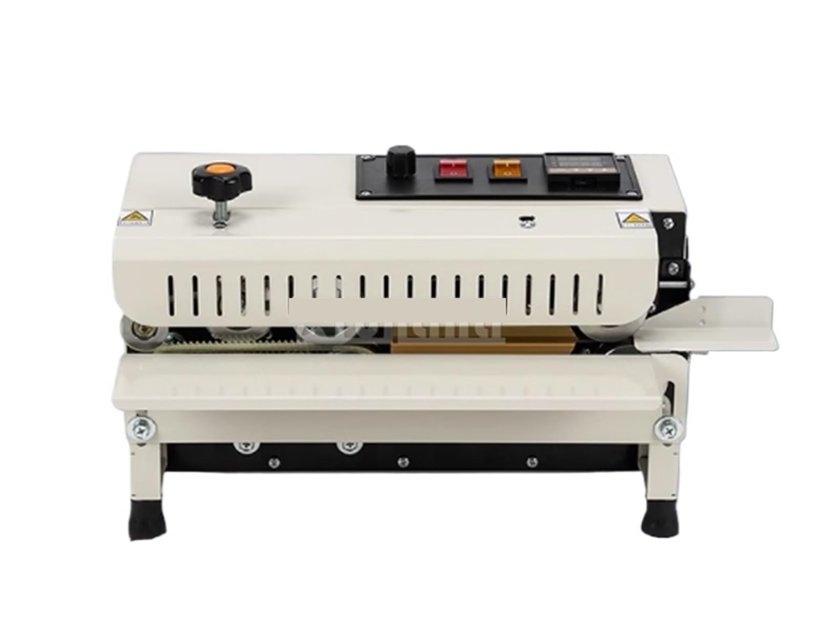 Máquina automática de sellado continuo FR-400 - Selladora térmica bolsas aluminio y polietileno for uso comercial doméstico Alta eficiencia(Printable date)