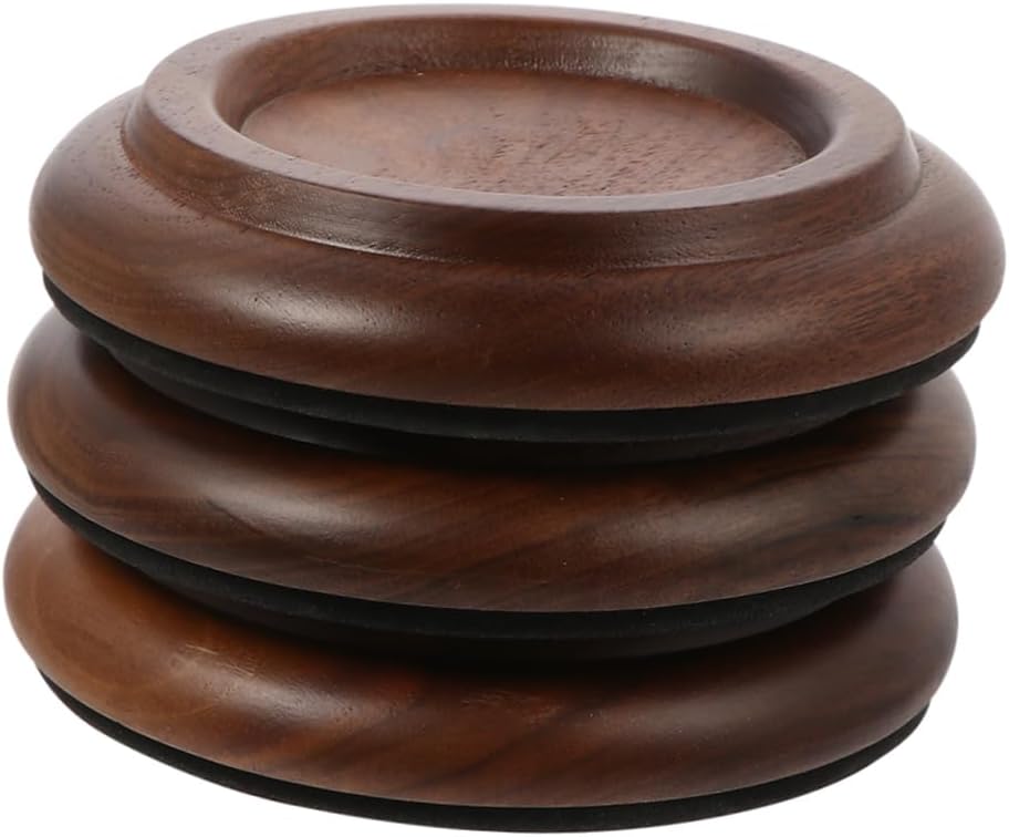 3pcs Grand Piano Caster Cups Solid Wood Leg Pads Slip Base for Floor Protection and Noise Damping for Hardwood and Carpeted Surfaces