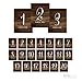 Andaz Press Table Numbers 1 - 20 on Perforated Paper, Rustic Wood Print, 4.25 x 5.5-inch Cardstock Sign, Single- Sided, 1-Set, For Weddings, Graduation