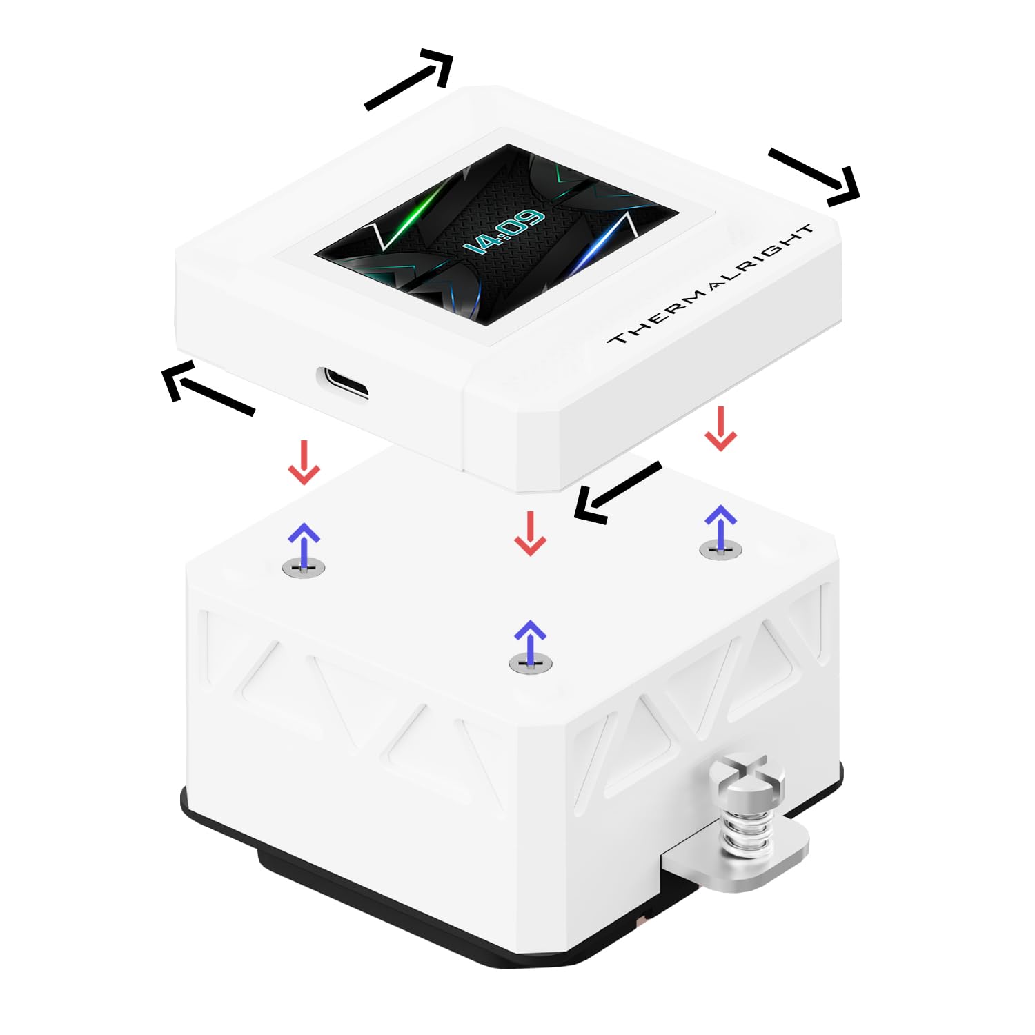 Thermalright FW360 SE ARGB Bianco CPU AIO Liquid Cooler per desktop - Ventole PWM 2000RPM, con schermo LCD da 2", per AM4/AM5 e Intel LGA115X/1200/1700/1851