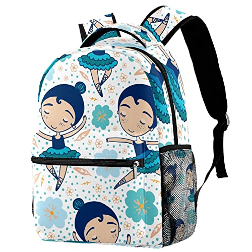 Sac à dos de voyage ergonomique fille dansante avec grand porte-bouteille latéral intégré