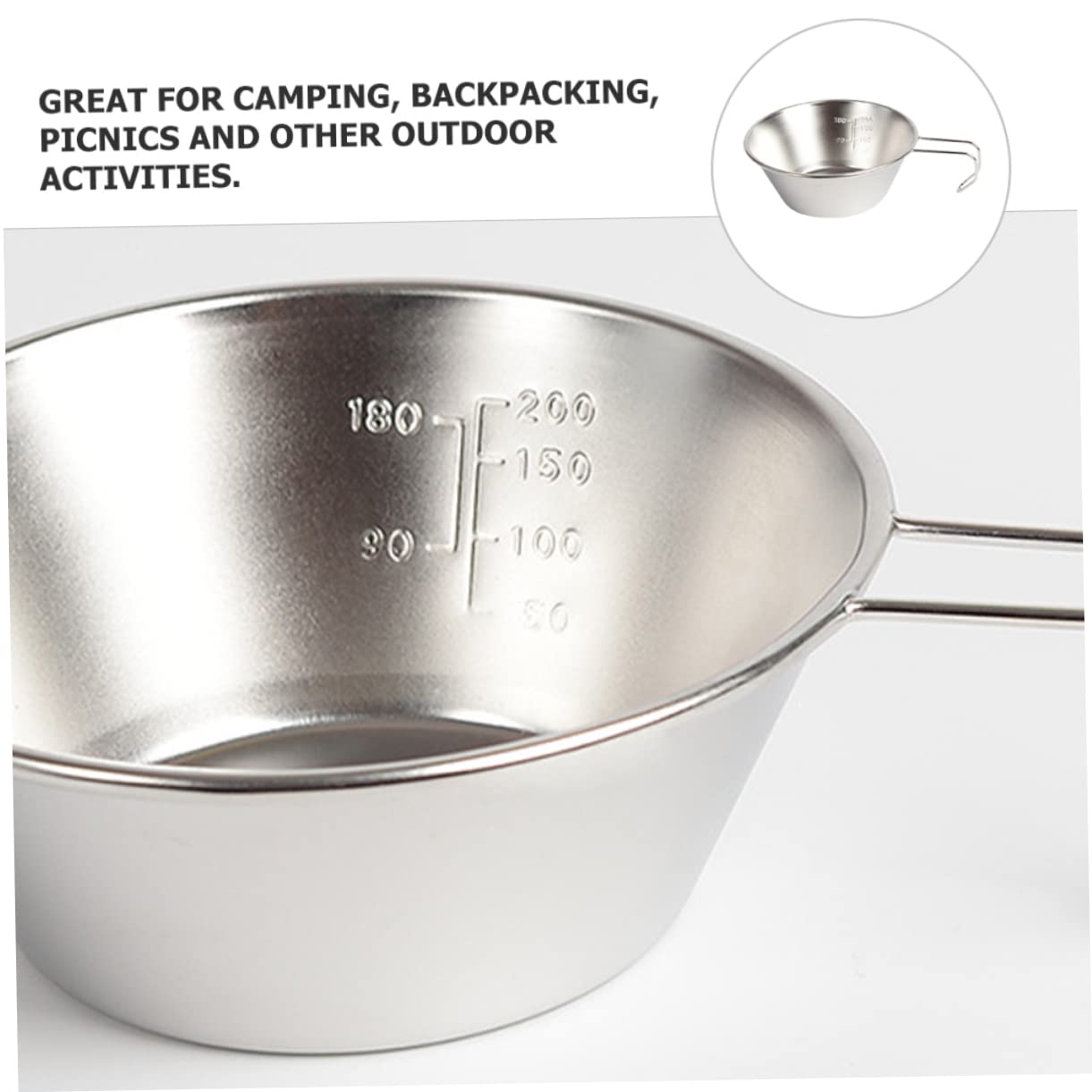 NULYLU 3pcs Camping Water Bowl Reusable Compact Cup for Outdoor Activities Lightweight Makgeolli Bowl for Hiking BBQ Picnic Backpacking Convenient Travel Supply