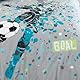 Bedlam Bedding Blauer Aqua-Fußball-Bettbezug – Doppelgröße (200 x 200 cm) – wendbar (2 Designs) – Bettbezug mit Fußballmotiven – Fußball-Schlafzimmer-Zubehör – Fußball