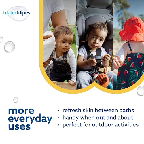 Image of WaterWipes Sensitive+ Bathing Wipes, 3-In-1 Cleans, Cares, Protects, 99.9% Water, Unscented & Hypoallergenic, 16 Count (1 Pack)