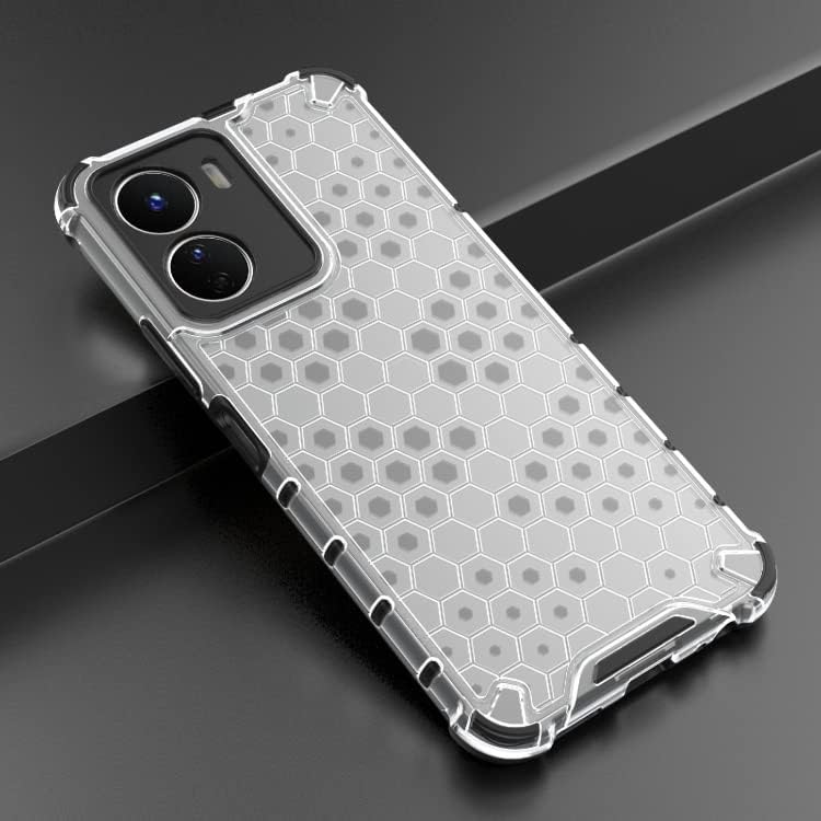 Image of Lustree TPU Honey Comb Armor Shock Proof Back Cover for for VIVO Y56 / VIVO Y16 (Transparent)