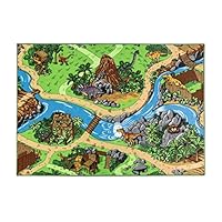 Carpet Studio Dinosaur Rug 95x133cm, Play Mat, Non Slip Kids Rug for Dinosaur Toys, Boys & Girls, Washable