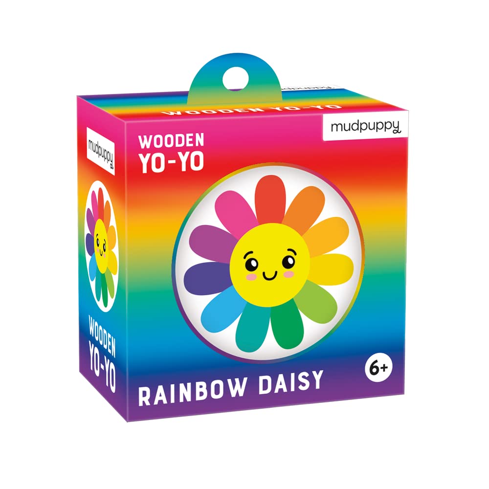 MudPuppy Rainbow Daisy Wooden Yo-Yo