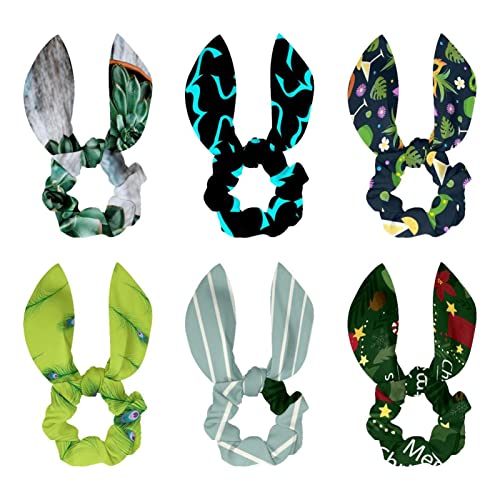 Chouchous pour cheveux nœud oreilles lapin lot de 6 idée cadeau Noël