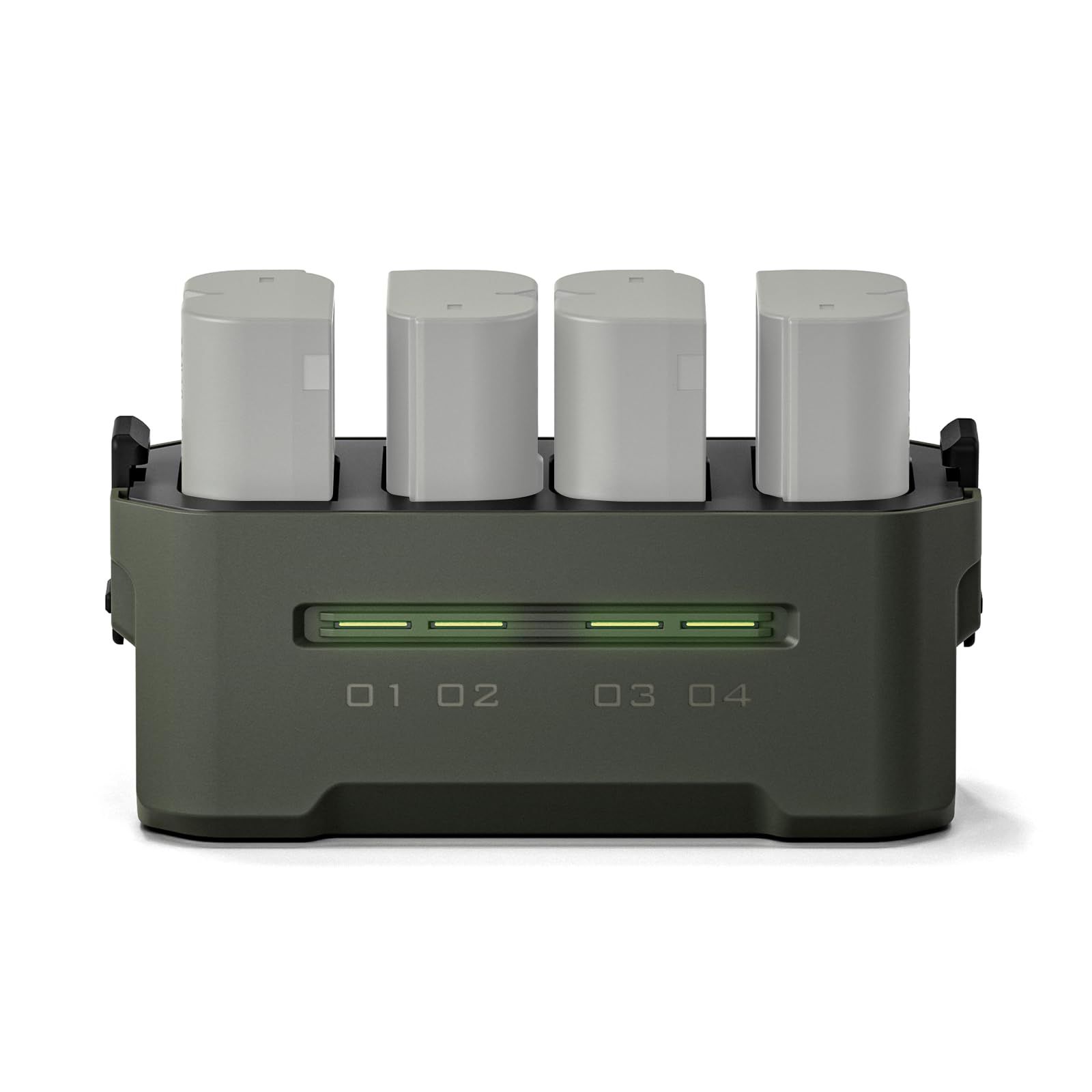 Tilta DMW-BLK22 Caricabatterie Custodia di Ricarica a 4 Canali Compatibile con Batterie DMW-BLK22, Stazione di Ricarica Portatile - Verde TBC-BLK22-GN