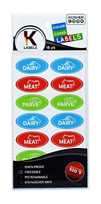 Assorted Meat Dairy Pareve Sticker Labels (2)