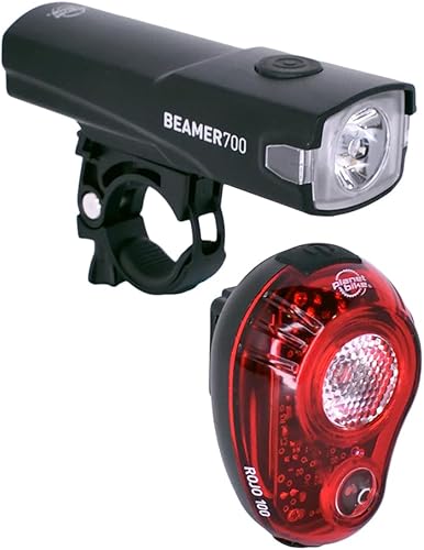 Planet Bike Juego de luces para bicicleta Beamer 700 y Rojo 100