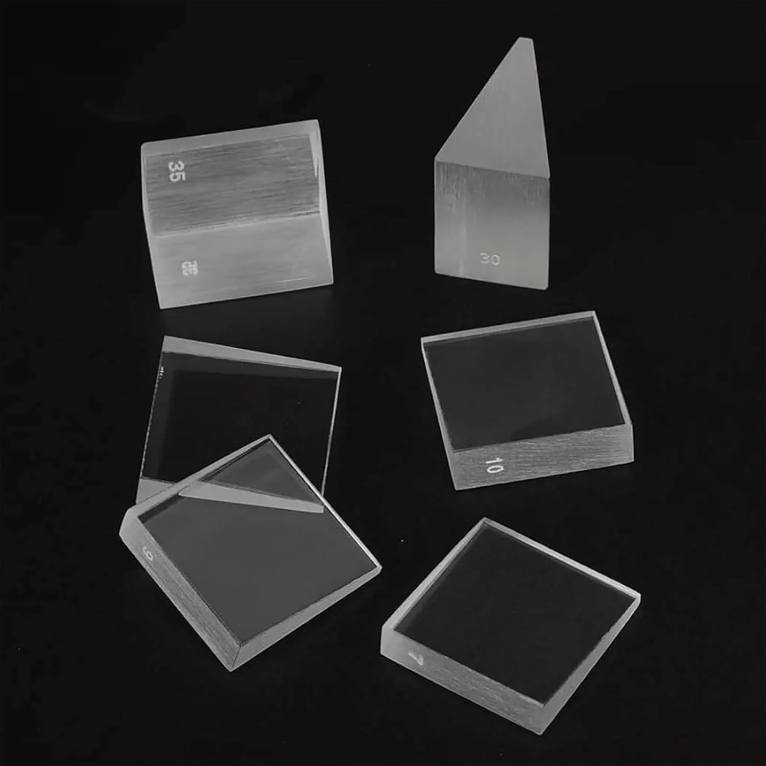 Ensemble De Prismes Ophtalmiques, Kit De 16 Prismes Individuels avec Étui en Aluminium, Outil De Test Optique Portable Au Format Compact pour Les Cabinets Doptométrie Et Les Espaces De Formation