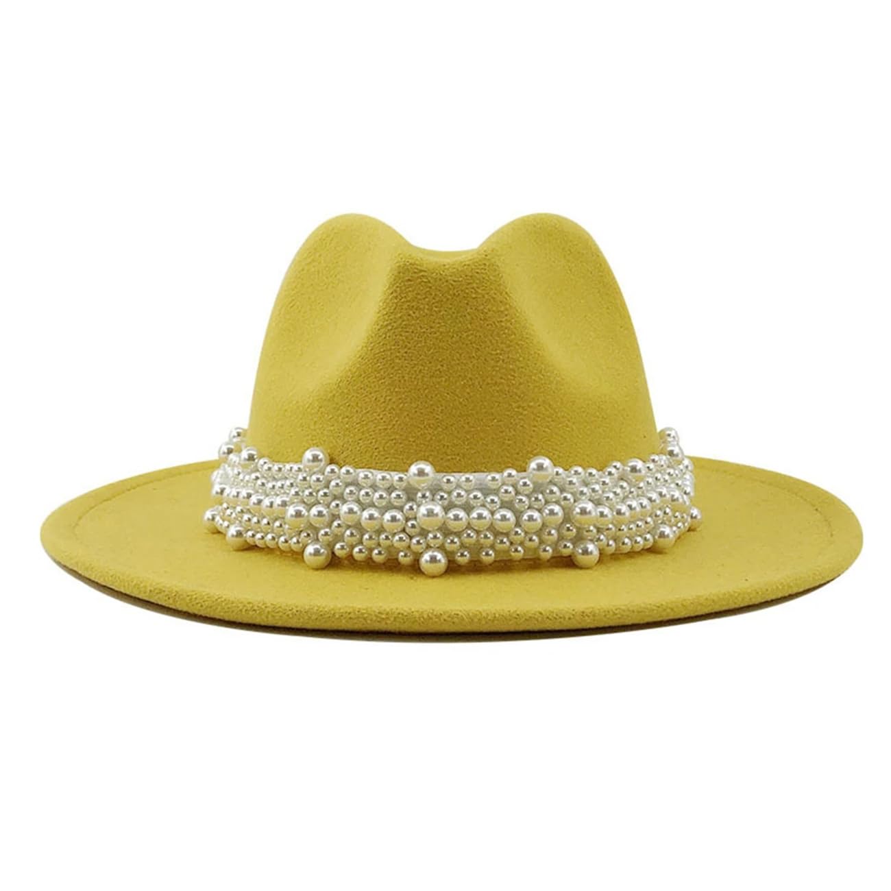 Cappello da donna in feltro di lana Panama Trilby formale cappello casual Jazz Fedora cappelli