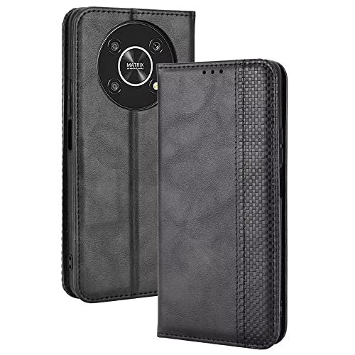 HONLEN Custodia Portafoglio Magnetica Per HONOR Magic4 Lite (6.81 Pollici) In Pelle PU Con Supporto E 2 Slot Carte - Nero - 5