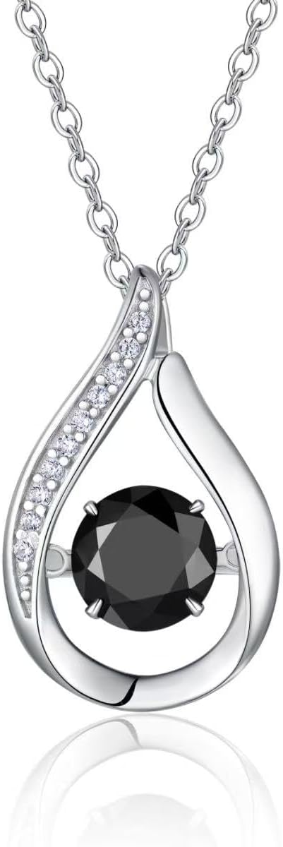 S925 Sterling Silver Necklace for Women,1 Carat Moissanite Pendant Necklace, Engraved 'I LOVE YOU' Gifts for Anniversary, Birthday Gift for Women, new year gifts for women