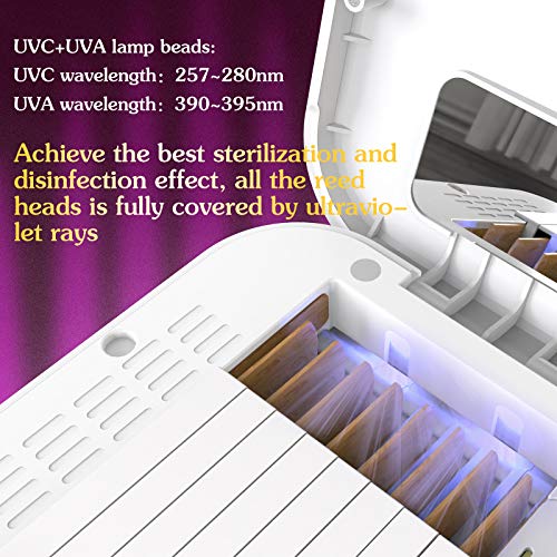 Clarinet Saxophone Reed Case UV Disinfection Moisturizing for Bassoon Oboe Woodwind Reeds Cleaning Kit,AUPHY - Thumbnail 3