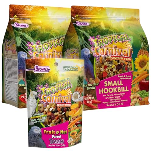 Tropical Carnival Browns Gourmet Small Hookbill Food & Fruit & Nut
