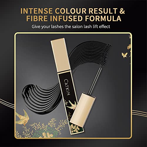 CATKIN Mascara Black for Sensitive Eyes, Waterproof Mascara Black Volume and Length, Nourish Primelash mascara, Create Longer and Thicker Looking Lashes for women, 7.5 Grams - Image 3