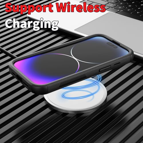 Coque iPhone 15 Pro Max résistante aux chocs protège-écran noir 6.7 - 7
