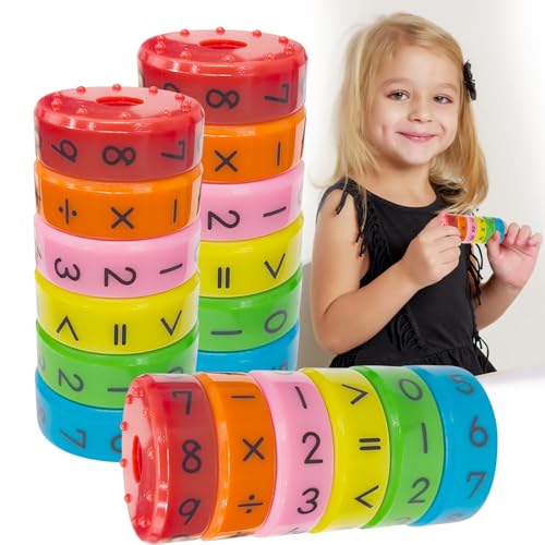 KERANEET 3 Stück Mathematik Lernspielzeug Rechenrolle Grundschule 1 Klasse Magnetisches Lernspielzeug Mathe Mathe Spiele Grundschule für ab 2 3 4 5 Jahre Jungen Mädchen