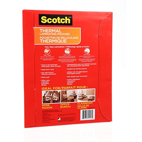 Scotch Thermal Laminating Pouches, 8.97 in x 11.45 in Laminating Sheets, 5-Mil Thick, 50 Pouches image 7