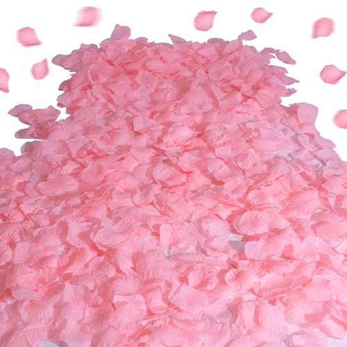 XIANNVXI 1500 Pièces Pétales de Rose Fuchsia 5cm Pétales Artificielles en Soie pour Décoration de Fête Anniversaire Mariage Thème Coloré Confession...
