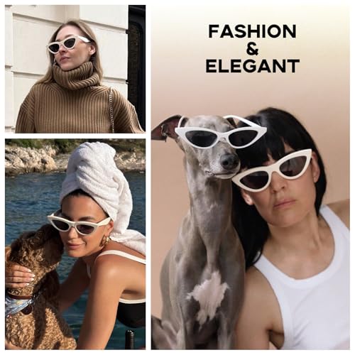 mosanana Retro Pointy Cat Eye Sunglasses Trendy Cute Avant-garde Style MS518103