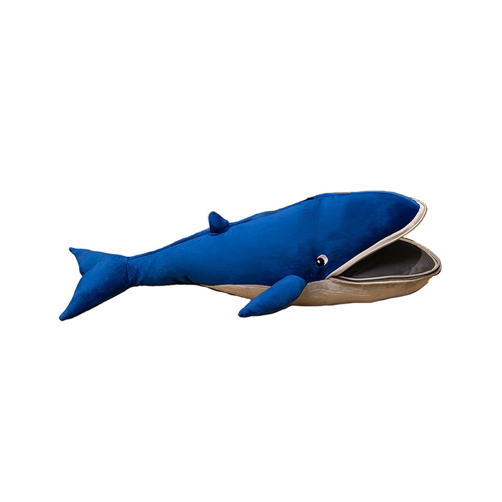 Mekalero Life Like Blue Whale Plush Toy Stuffed Animals with Open Mouth Design for Kids Bedtime Snuggling Storytelling Activity Kids Hugging Toy
