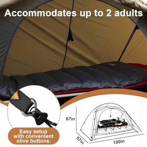 Carpa para 2 personas, 4 estaciones, impermeable y liviana miniatura 6