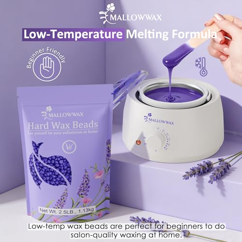 Image of Mallowwax 2.5lb Hard Wax Beads for Hair Removal - Low-Temp Waxing Beads