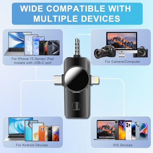 Vvituac A-X01 3 In 1 Mini Microphone,Wireless Lavalier Microphones thumb #4